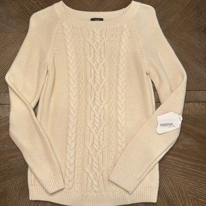 Talbots Petite P Cable Knit Sweater